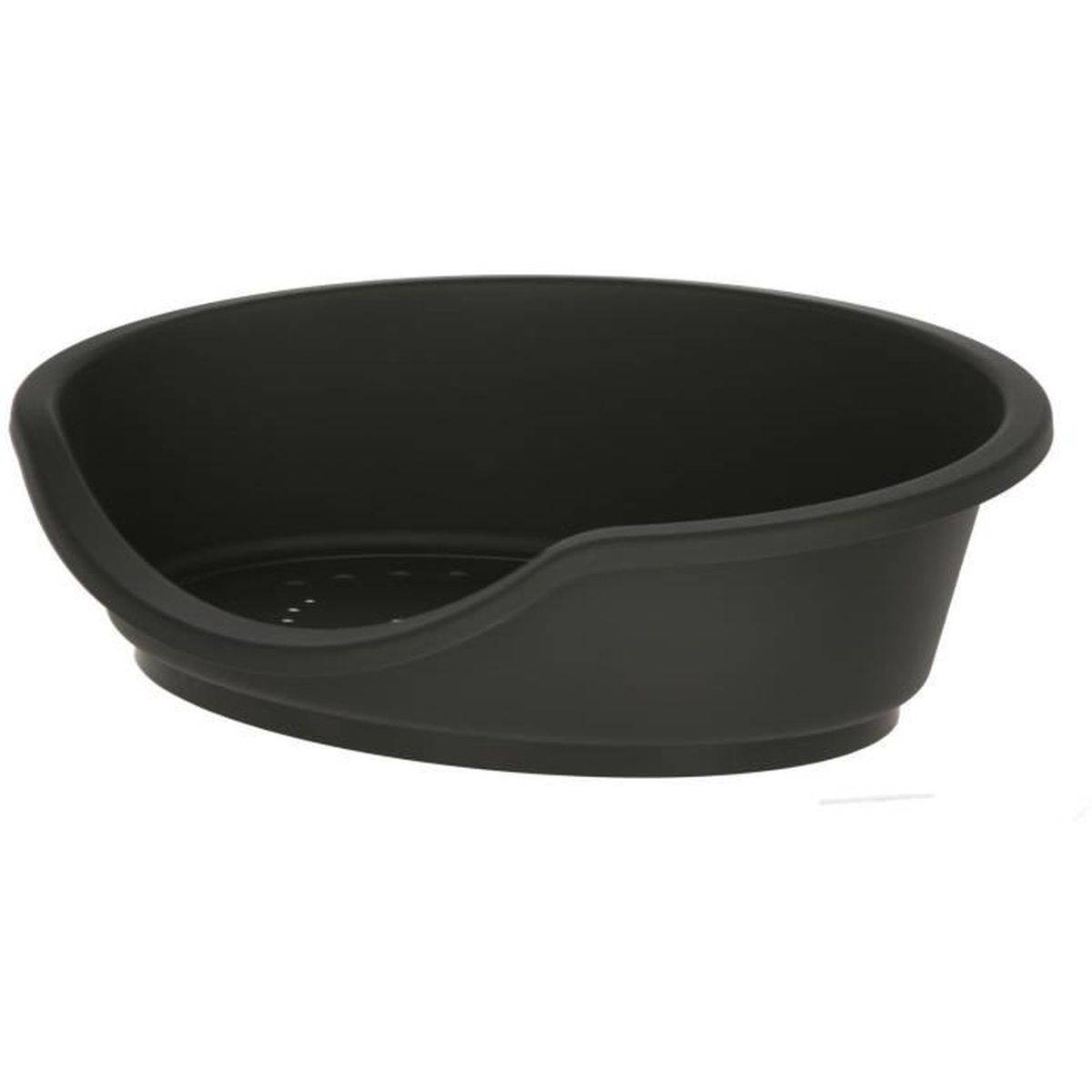 Panier-lit ovale pour chien Dreamer 80 x 60 x 25 cm en plastique recyclé noir - KERBL - Image 1