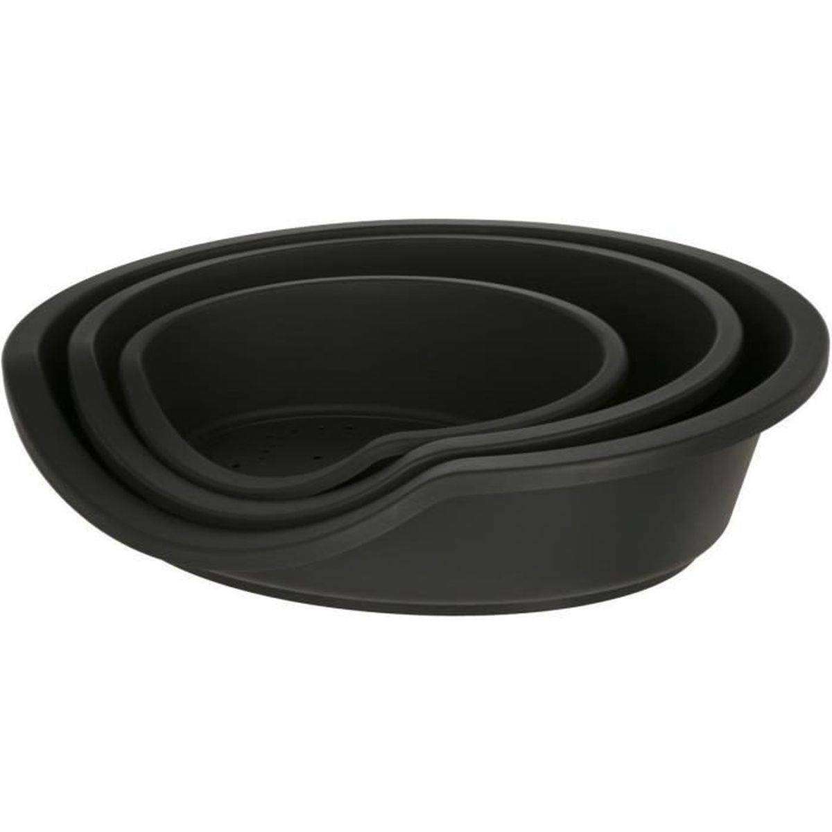 Panier-lit ovale pour chien Dreamer 80 x 60 x 25 cm en plastique recyclé noir - KERBL - Image 2