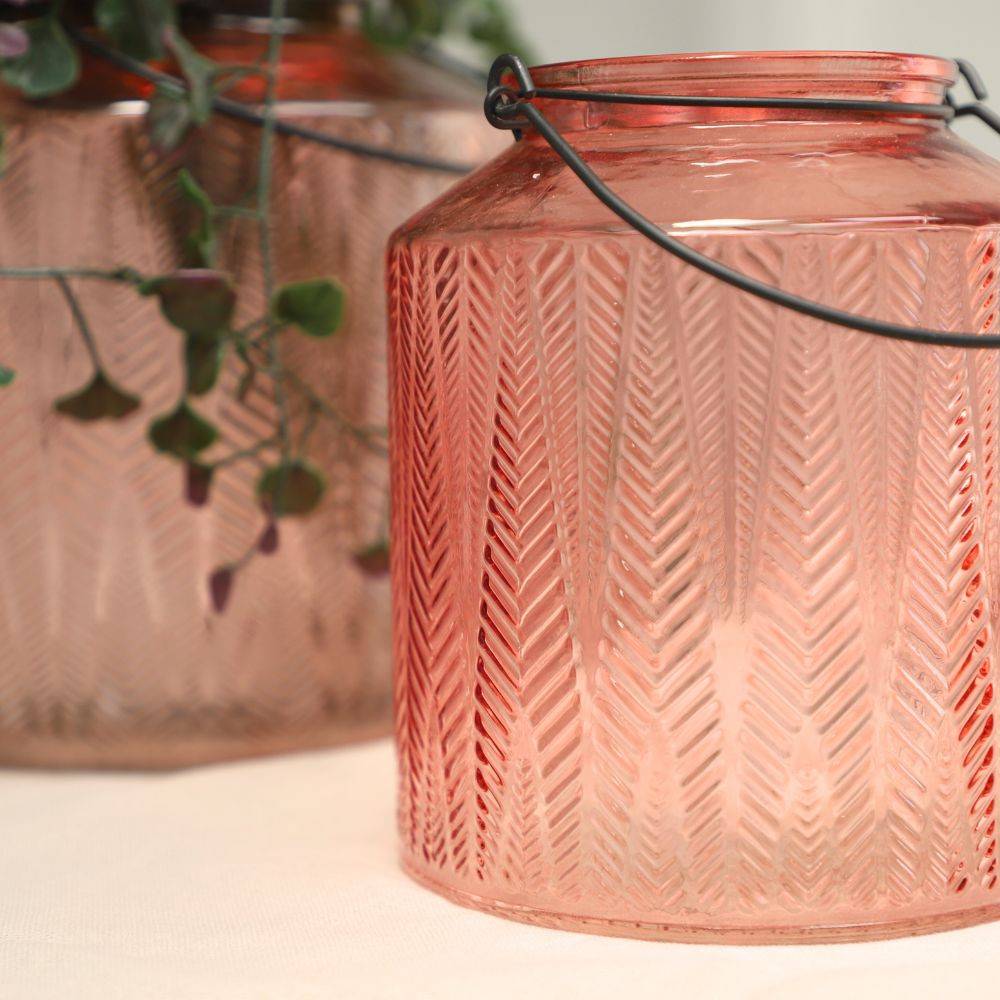 Chemin De Campagne - Vase "Chevron" avec anse métallique - Rose PM Chemin de campagne - Image 4