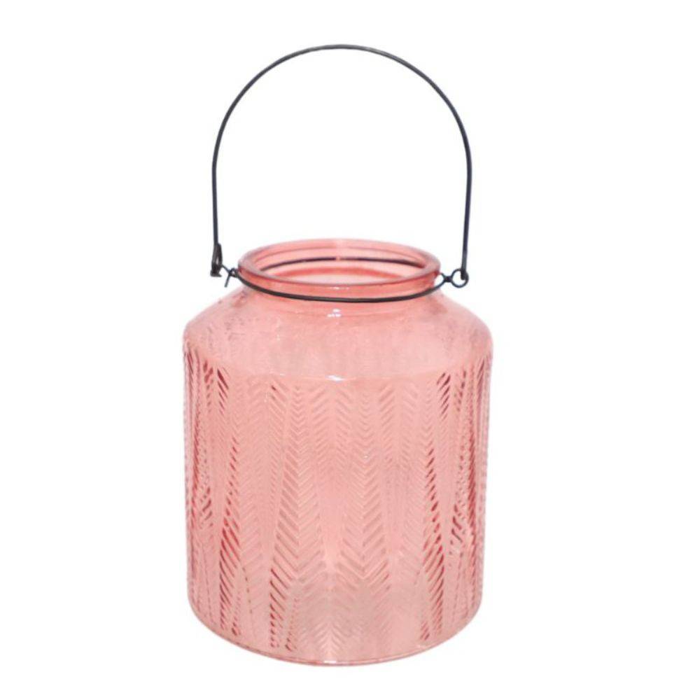 Chemin De Campagne - Vase "Chevron" avec anse métallique - Rose PM Chemin de campagne - Image 1