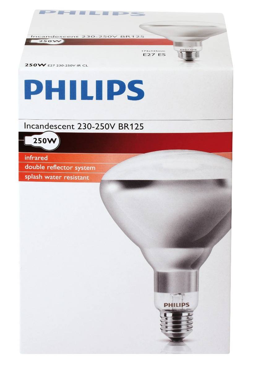 Ampoule PHILIPS IR à vis blanche 250W - Image 3