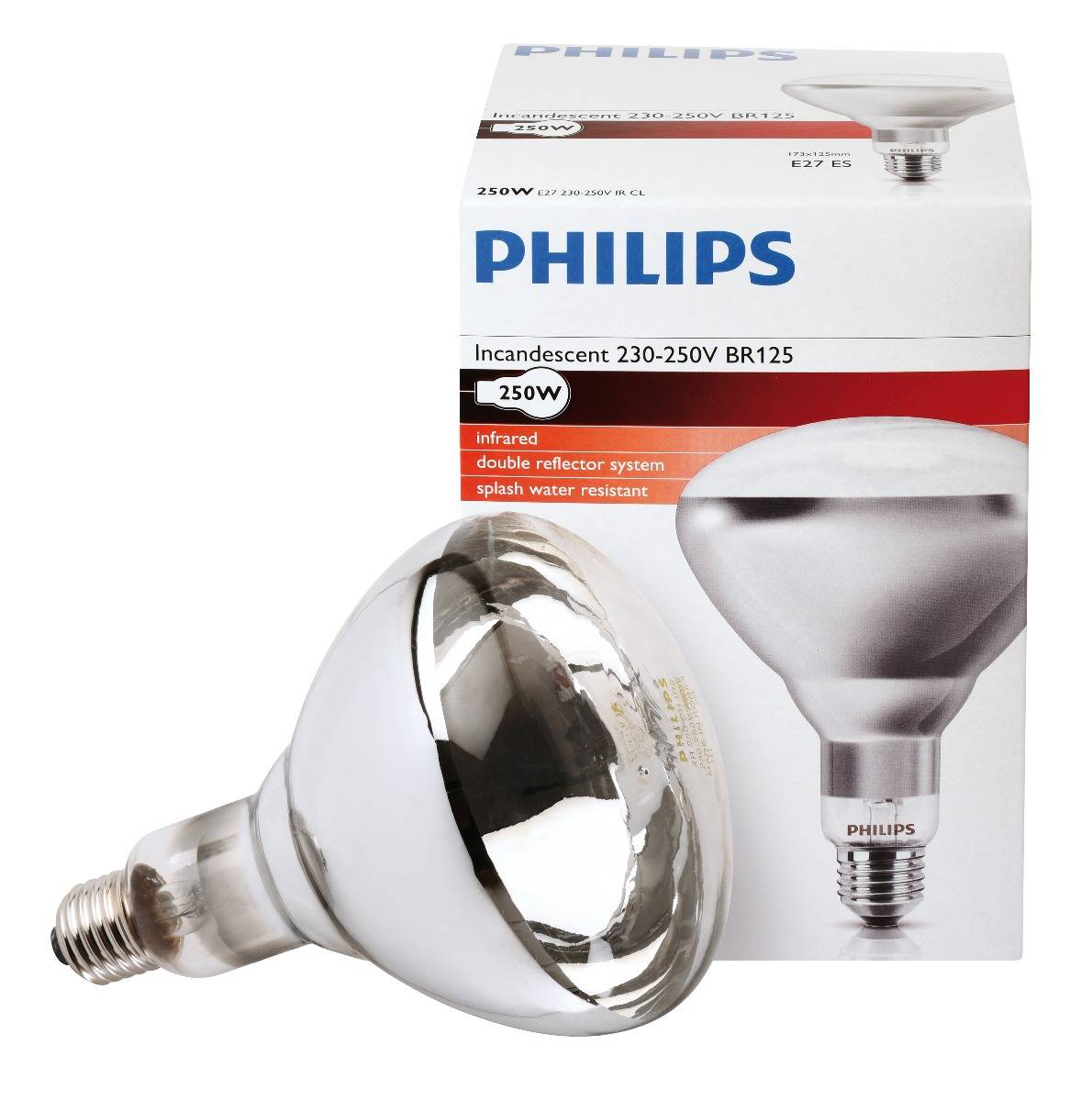 Ampoule PHILIPS IR à vis blanche 250W - Image 2