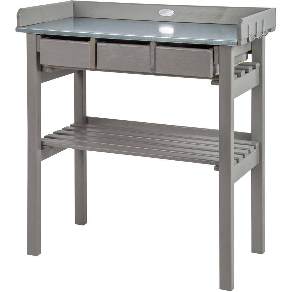 Esschert Design - Table de jardinage en pin et zinc Farm Folklore - Image 3