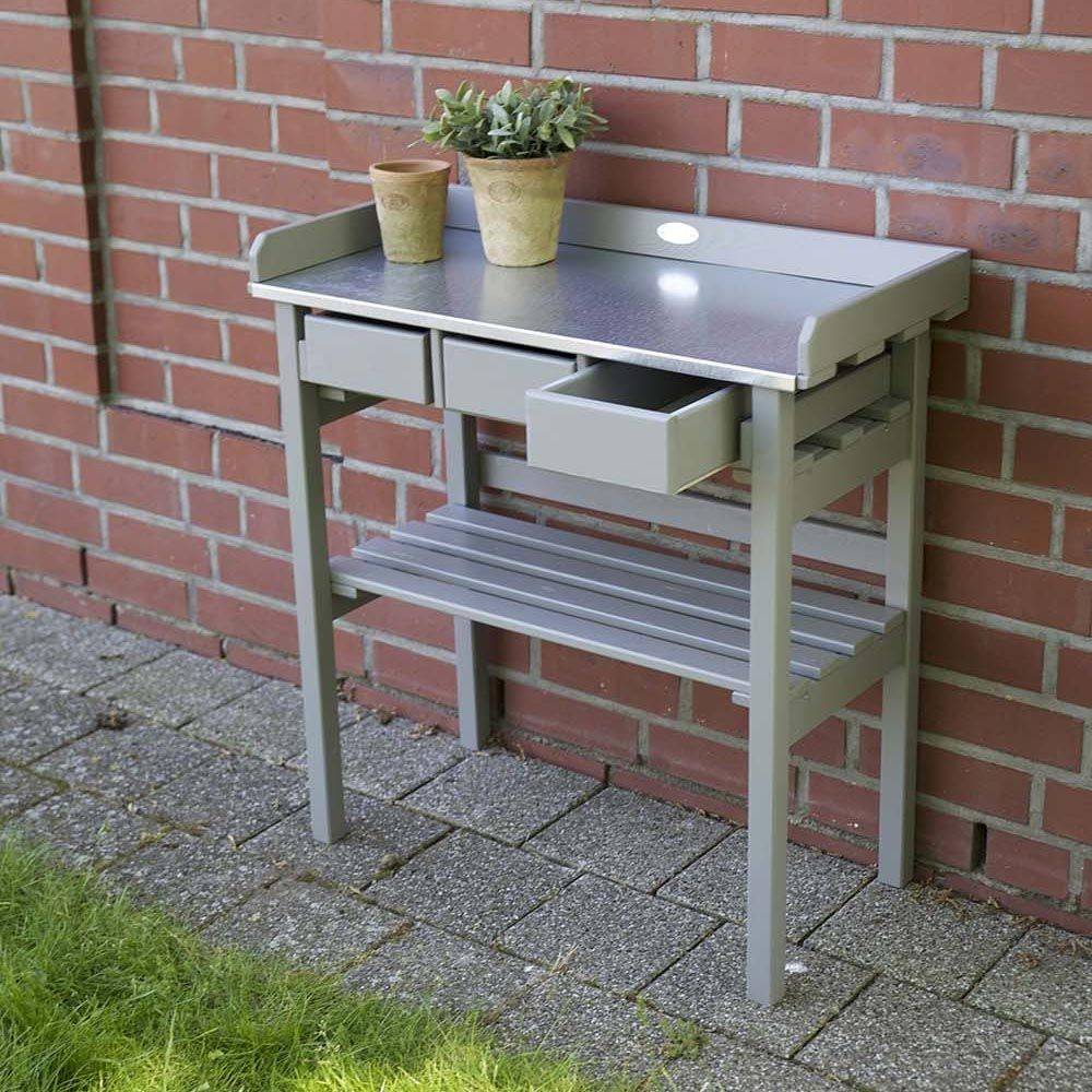 Esschert Design - Table de jardinage en pin et zinc Farm Folklore - Image 2