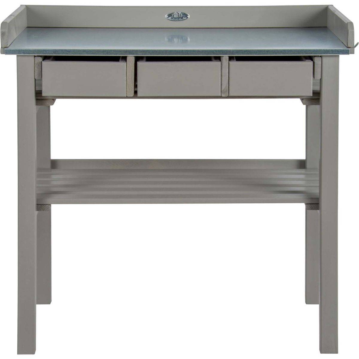 Esschert Design - Table de jardinage en pin et zinc Farm Folklore - Image 1