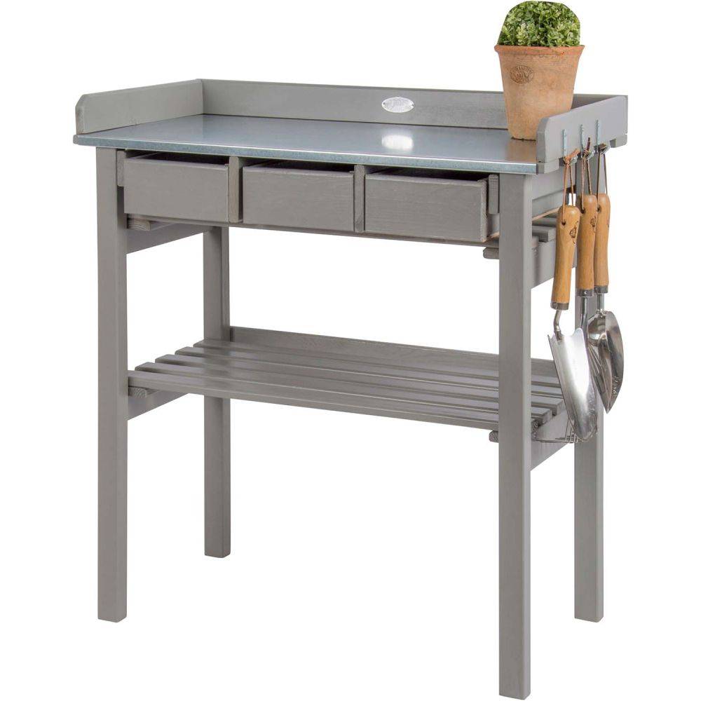 Esschert Design - Table de jardinage en pin et zinc Farm Folklore - Image 4