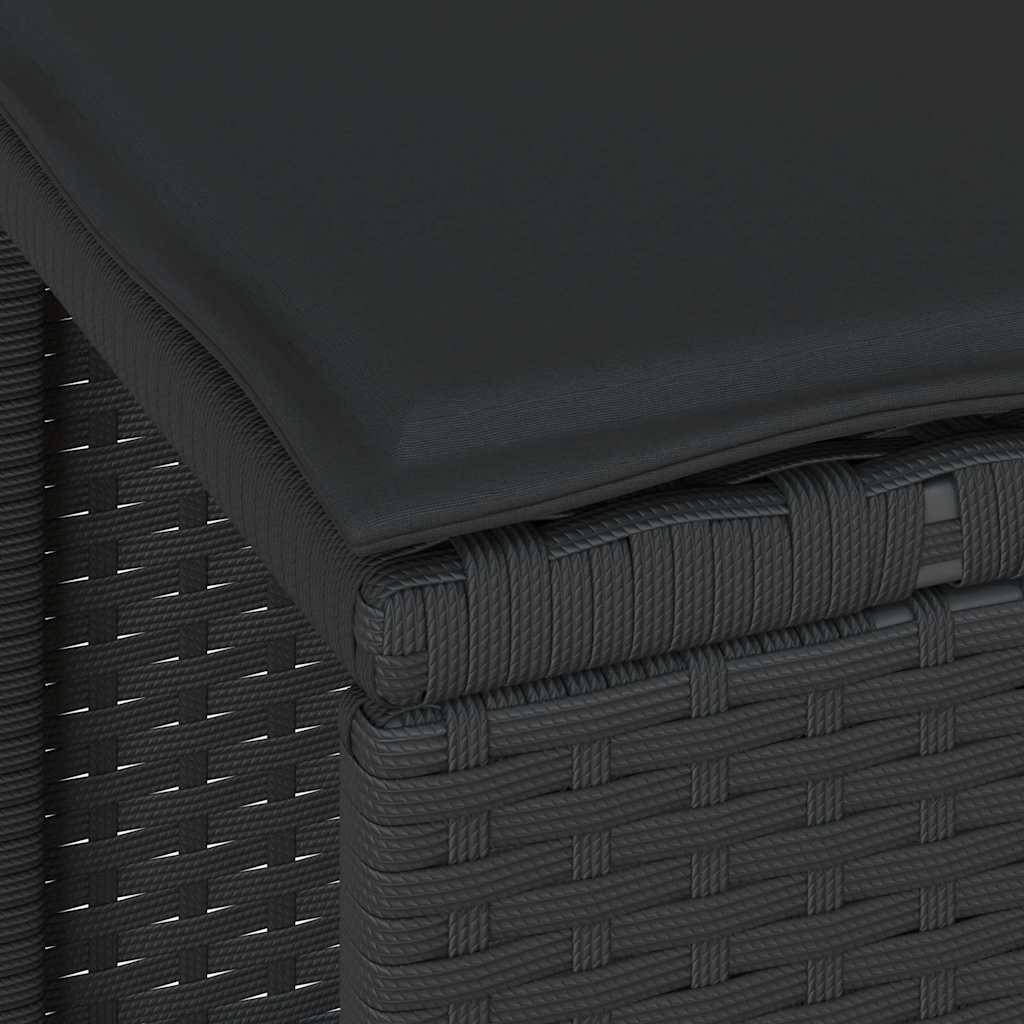 Ensemble de salle à manger pour jardin | Mobilier d'extérieur Noir polyrotin Maison Chic - Image 8