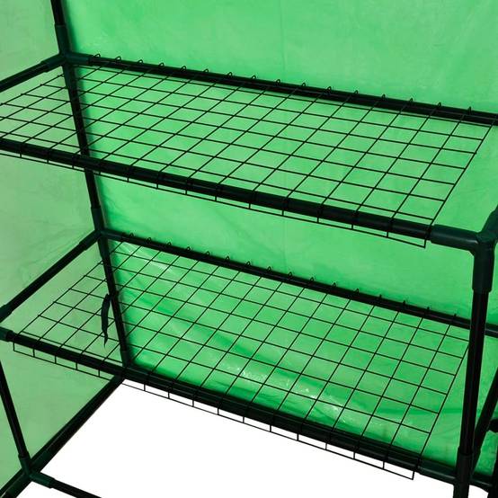 ComfortXL - Serre Jardin Acier PVC Hivernage 4 Étagères Porte Zippée 120x80x190cm - ComfortXL Outdoor Living - Image 6