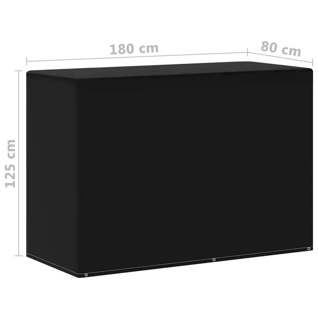2 pcs Housses meubles de jardin - Housses de protection pour barbecue 6 œillets 180x80x125cm - Image 6