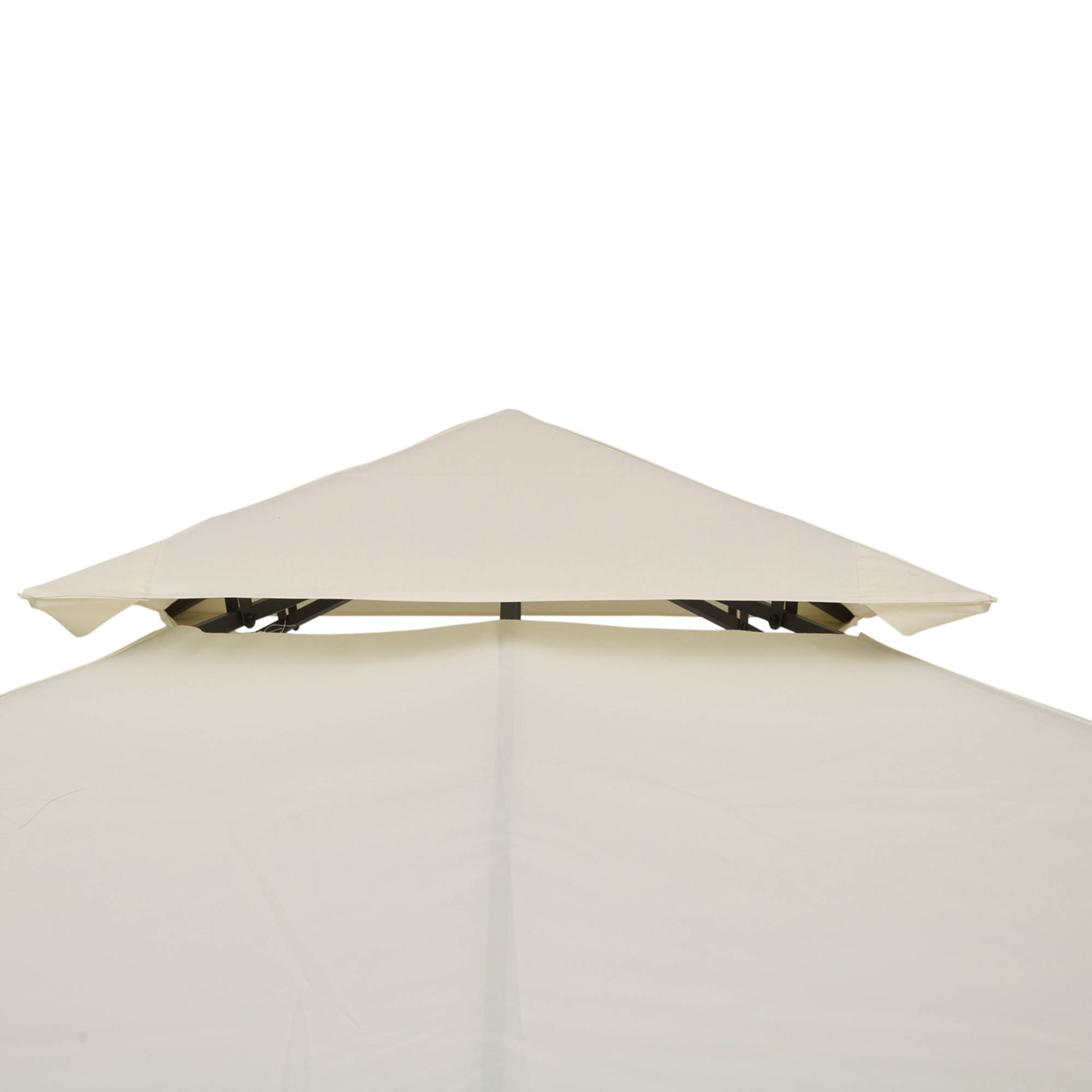 Toile de Remplacement pour Gazebo 3x3m Polyester Double Toit Protection UV et Aération Crème - ComfortXL Outdoor Living - Image 10