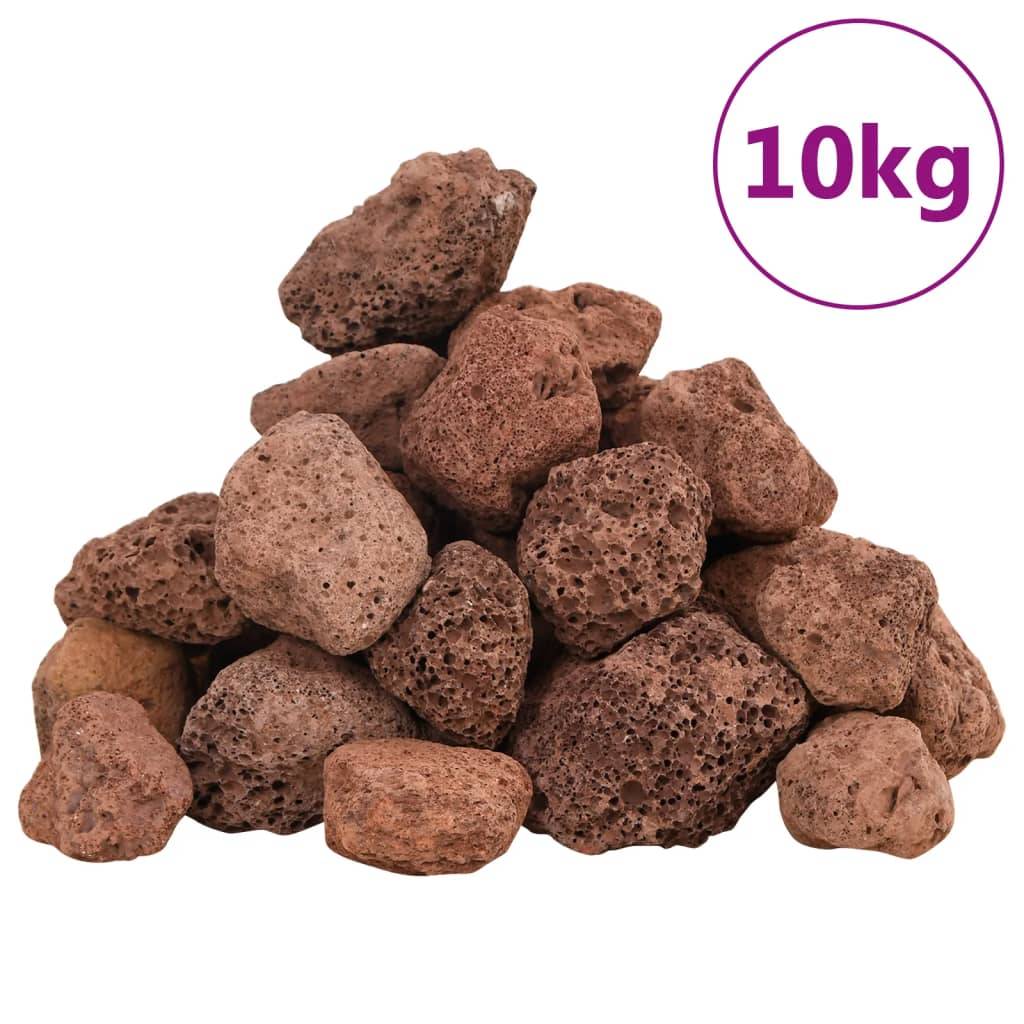 Pierres de Lave pour Aquascaping et Paillage Décoratif 10 kg Rouge 3-5 cm - ComfortXL Outdoor Living - Image 2