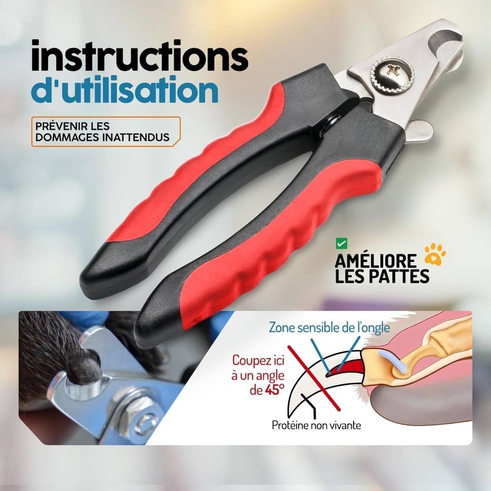 IntiMeg - Coupe-ongles pour chien rouge - IntiMeg - Image 3