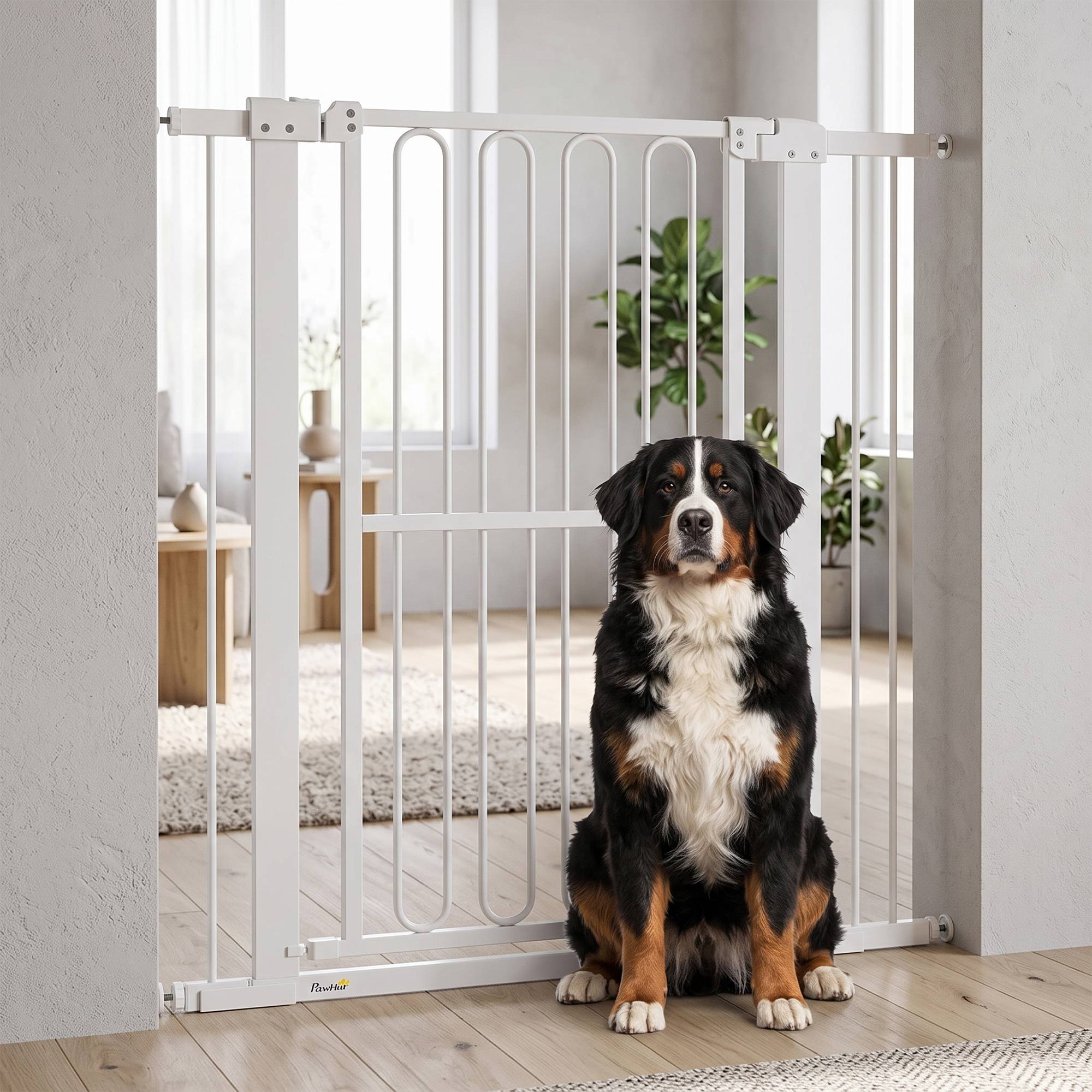 Barrière de porte pour chien, 76-104 cm, sans perçage, barrière escalier - Image 10