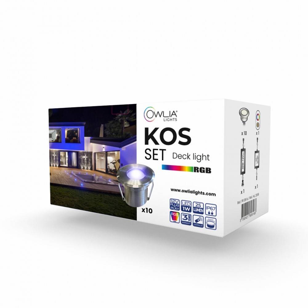 10 Spots LED à Encastrer - RGB - Telecommande - Transformateur 30W - KOS - Plug and Play - Dimmable - Image 5