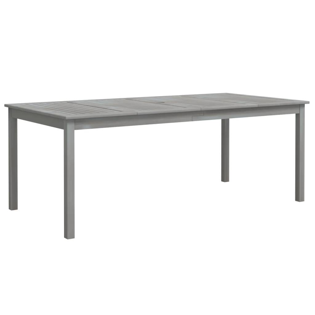 ComfortXL - Grande Table de Jardin Grise 200x100cm en Bois d'Acacia Massif, pour 8 Personnes – ComfortXL Outdoor Living - Image 2