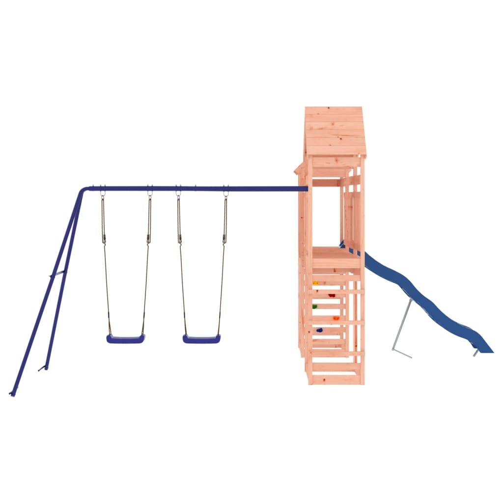 Helloshop26 - Aire de jeux d'extérieur balançoires toboggan portiques robuste jeux jardin 276 x 64 x 264 cm bois massif de douglas - Image 2