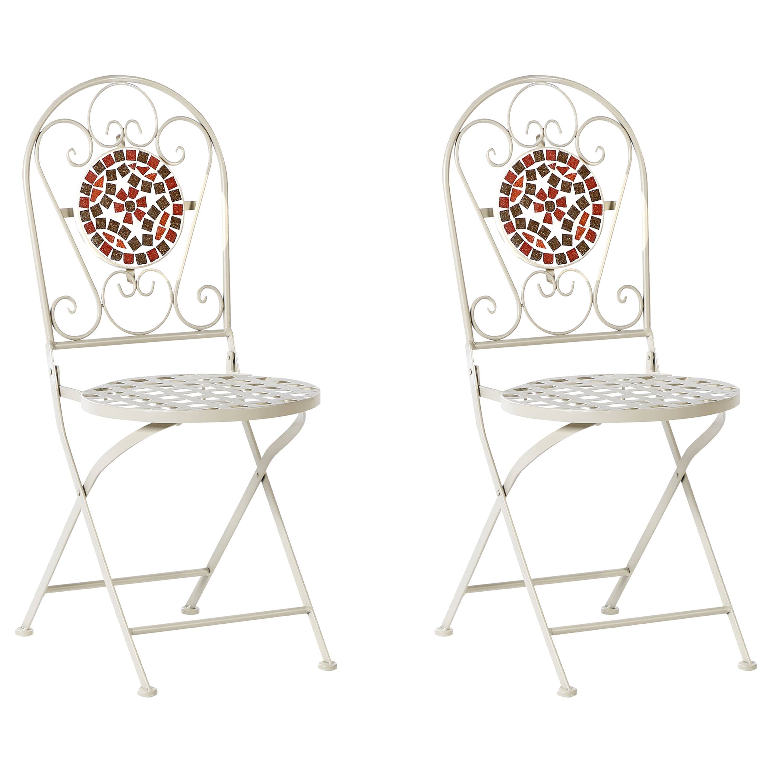 Beliani - Chaise de jardin Métal Blanc SPELLO - Beliani - Image 3