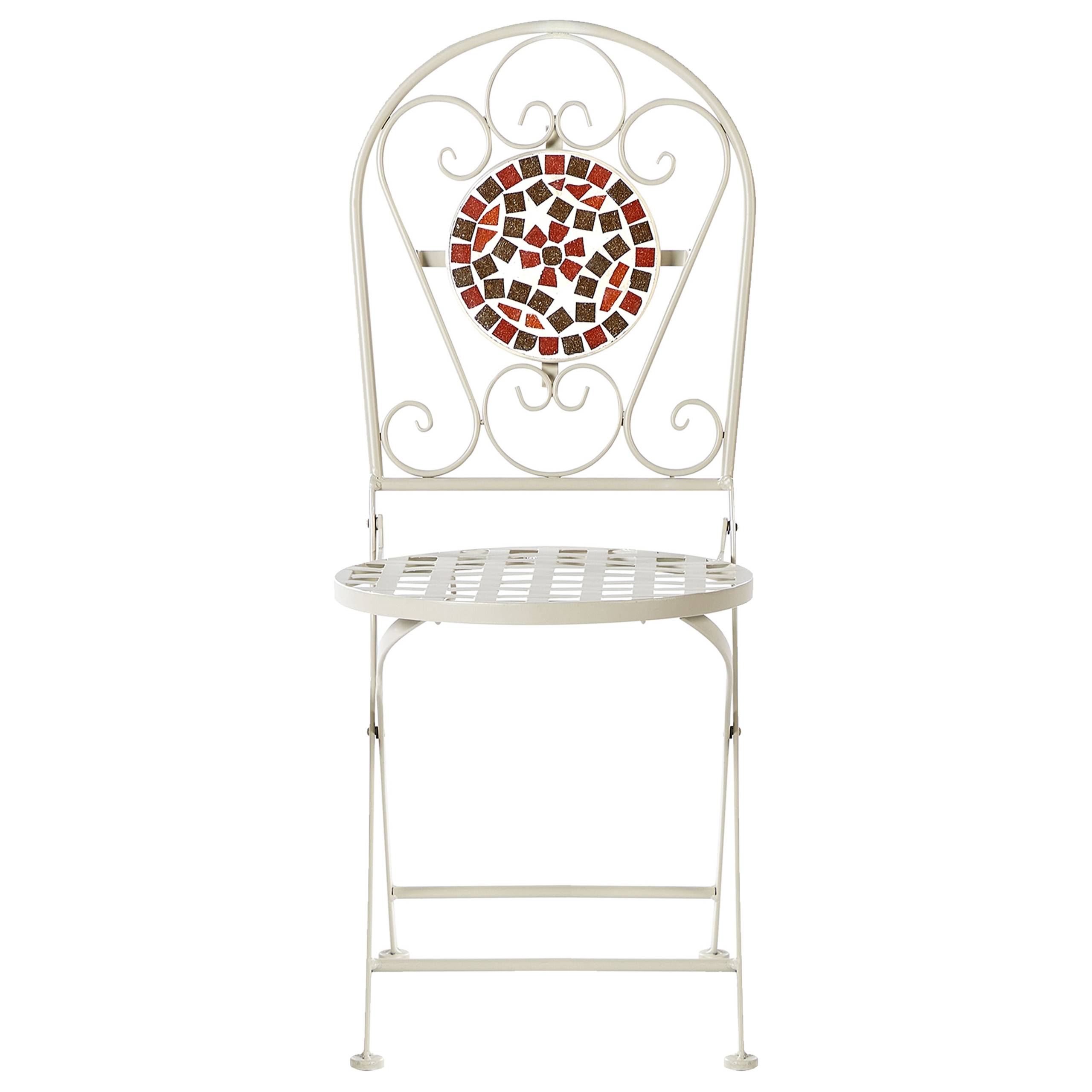 Beliani - Chaise de jardin Métal Blanc SPELLO - Beliani - Image 5