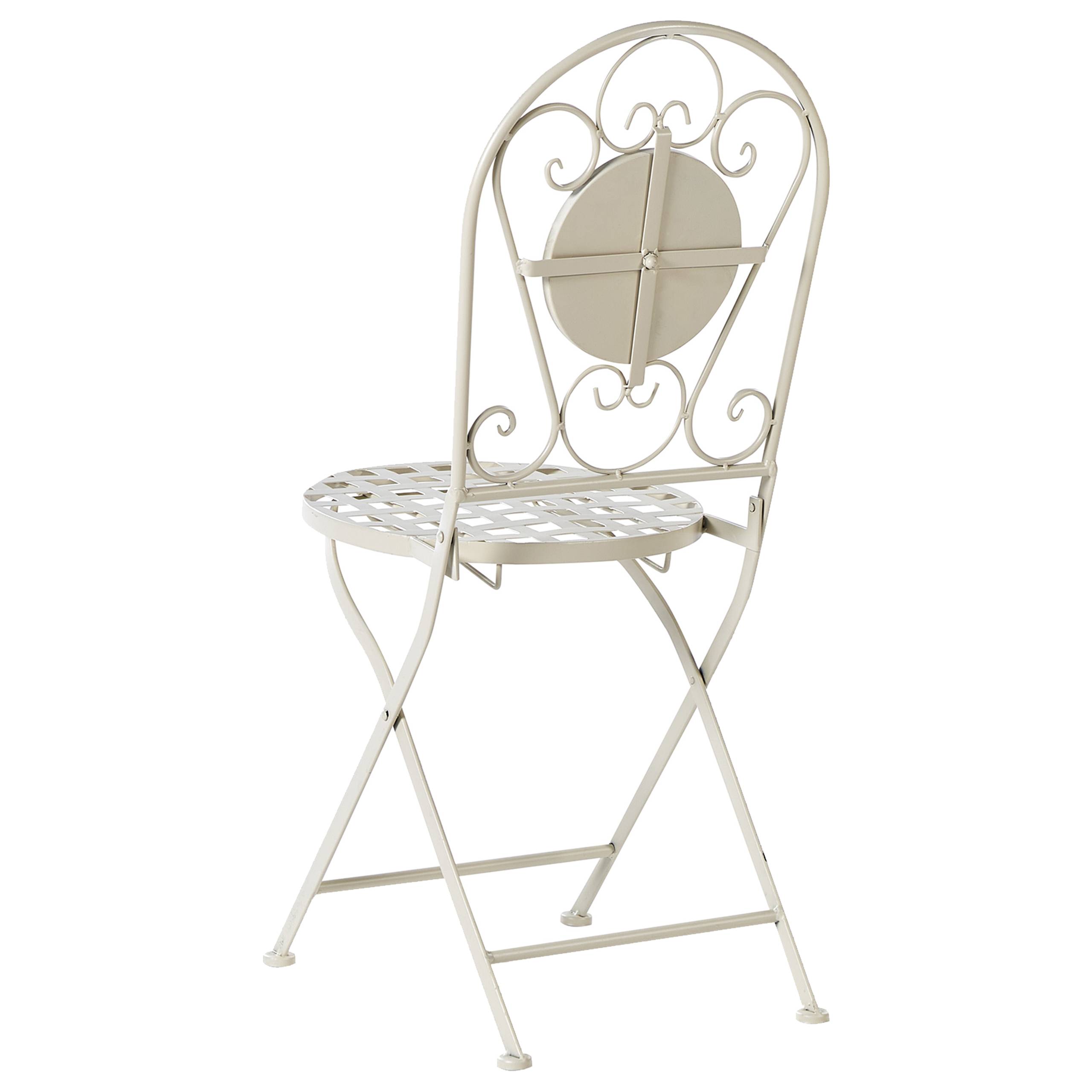 Beliani - Chaise de jardin Métal Blanc SPELLO - Beliani - Image 6