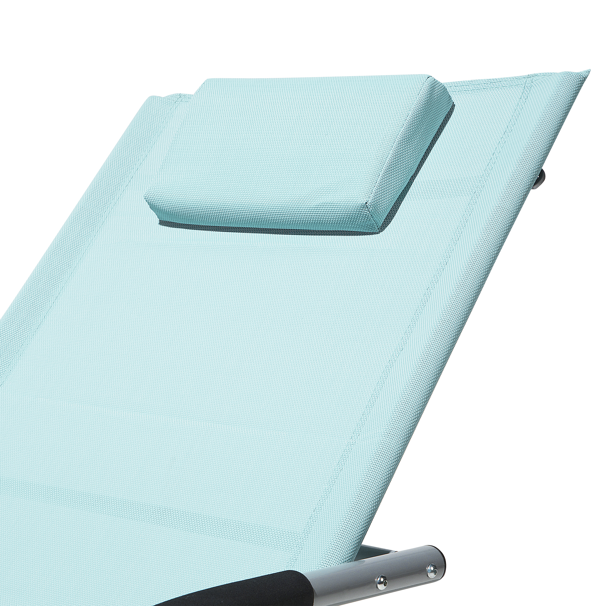 Beliani - Transat Bain de Soleil Fonction Bascule en Acier Noir et Textile Vert Menthe Matières Durables et Design Moderne pour Jardin ou Terrasse Beliani - Image 8