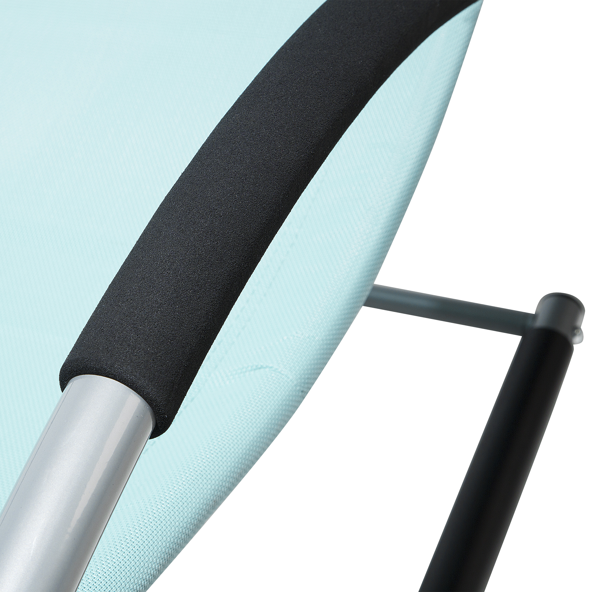 Beliani - Transat Bain de Soleil Fonction Bascule en Acier Noir et Textile Vert Menthe Matières Durables et Design Moderne pour Jardin ou Terrasse Beliani - Image 9
