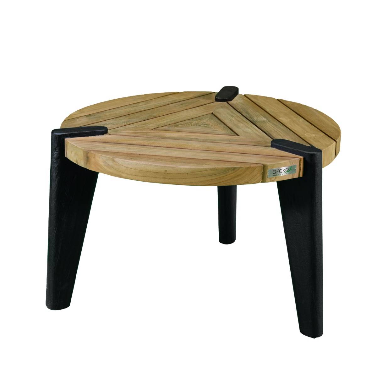 Table basse en teck recyclé 60 cm, Carmen - Gecko Jardin - Image 2