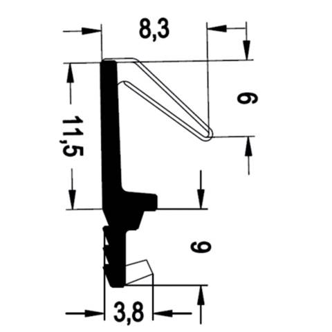 Joint sur ouvrant Noir REHAU Largeur 3 mm - Rouleau 75 m - 627622 - Image 2