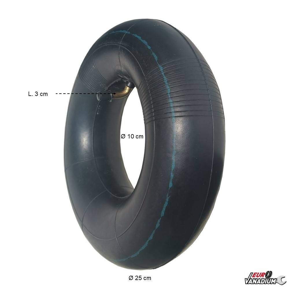 Chambre à air pour roue avec valve coudée 250 mm Noir - Image 3