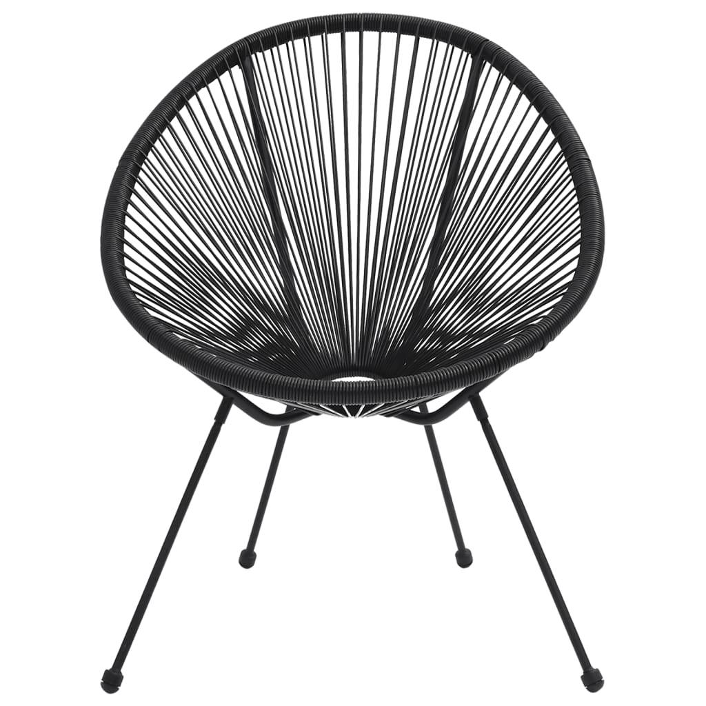 ComfortXL - Salon de Jardin 5p Rotin PVC Rond Table Ronde Ø70cm Extérieur Noir – ComfortXL Outdoor Living - Image 7