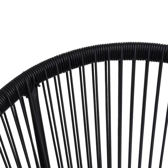 ComfortXL - Salon de Jardin 5p Rotin PVC Rond Table Ronde Ø70cm Extérieur Noir – ComfortXL Outdoor Living - Image 9