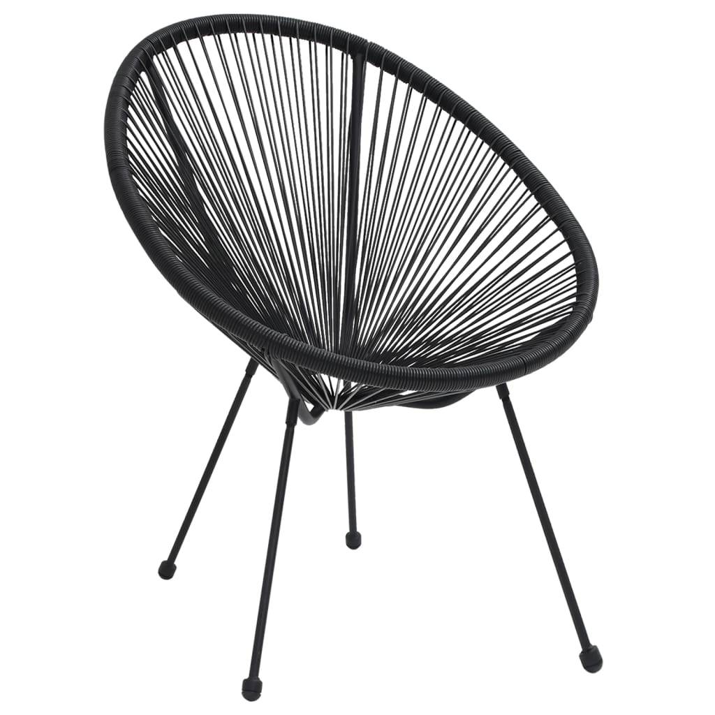 ComfortXL - Salon de Jardin 5p Rotin PVC Rond Table Ronde Ø70cm Extérieur Noir – ComfortXL Outdoor Living - Image 6