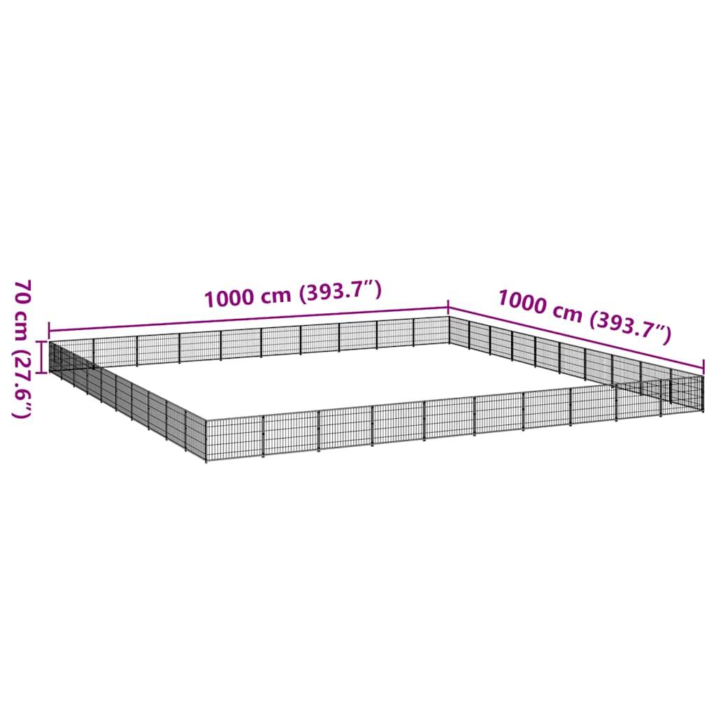 Vidaxl - Chenil Argenté 100 m² Acier vidaXL 3082198 - Image 3