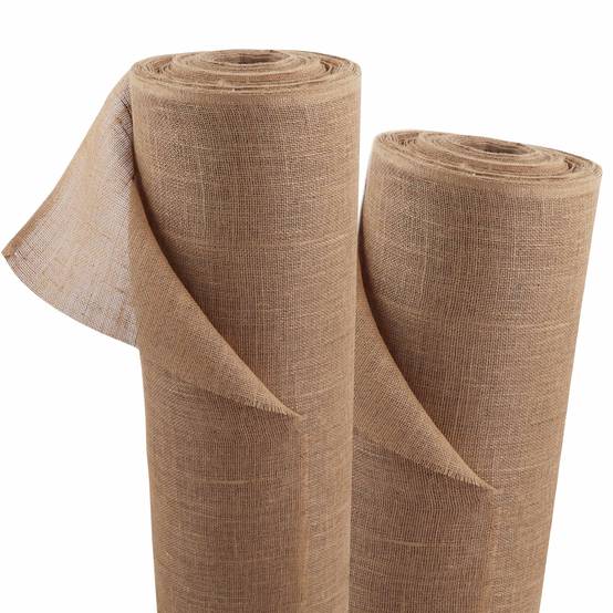 80m x 1m tissu de jute 215g/m² tapis de jute jute de jardin tissu de jute toile de jute ruban de jute - Image 1