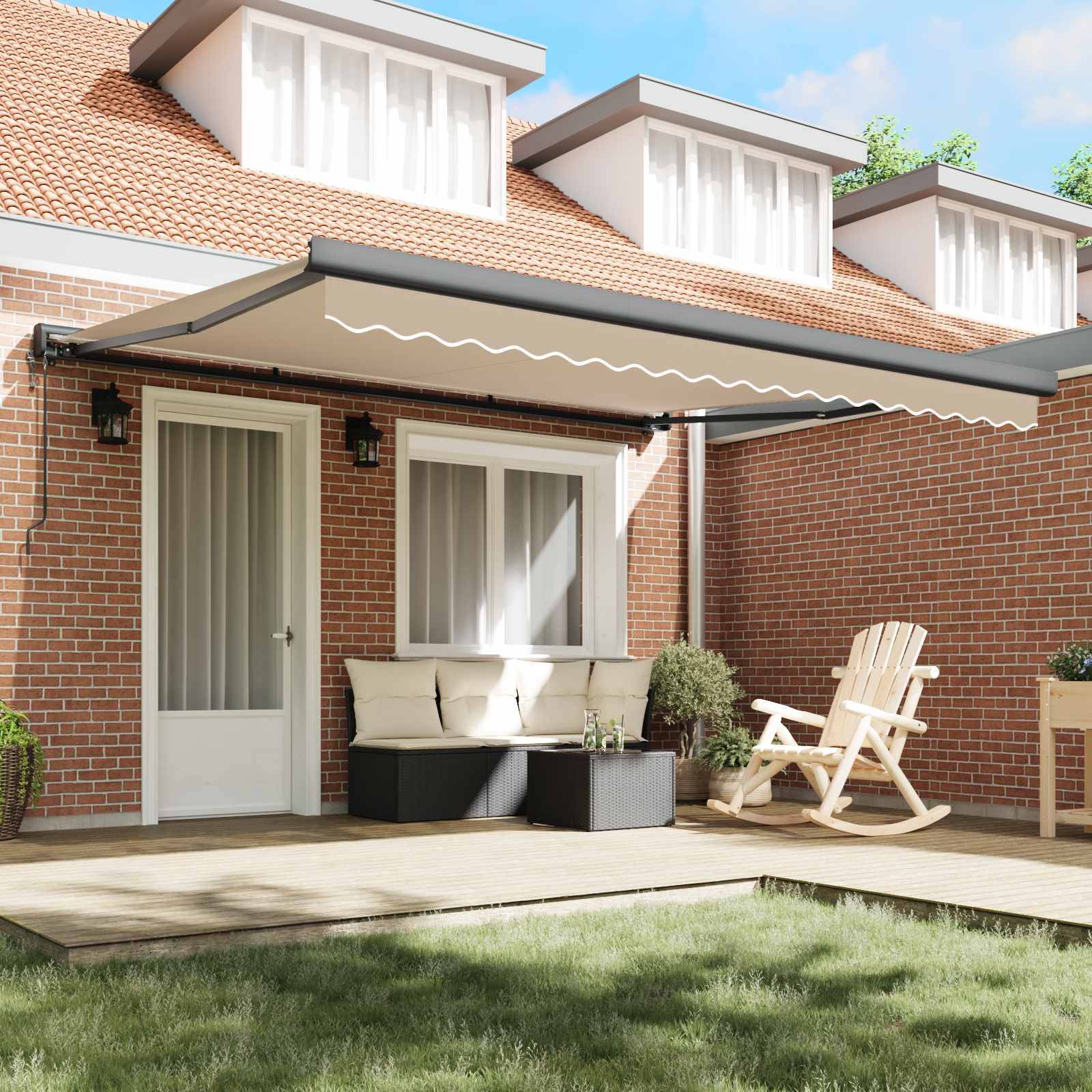 Prolenta Premium - Store banne aluminium thermolaqué beige 380 x 20 cm - Prolenta premium p3392.3 - Image 3