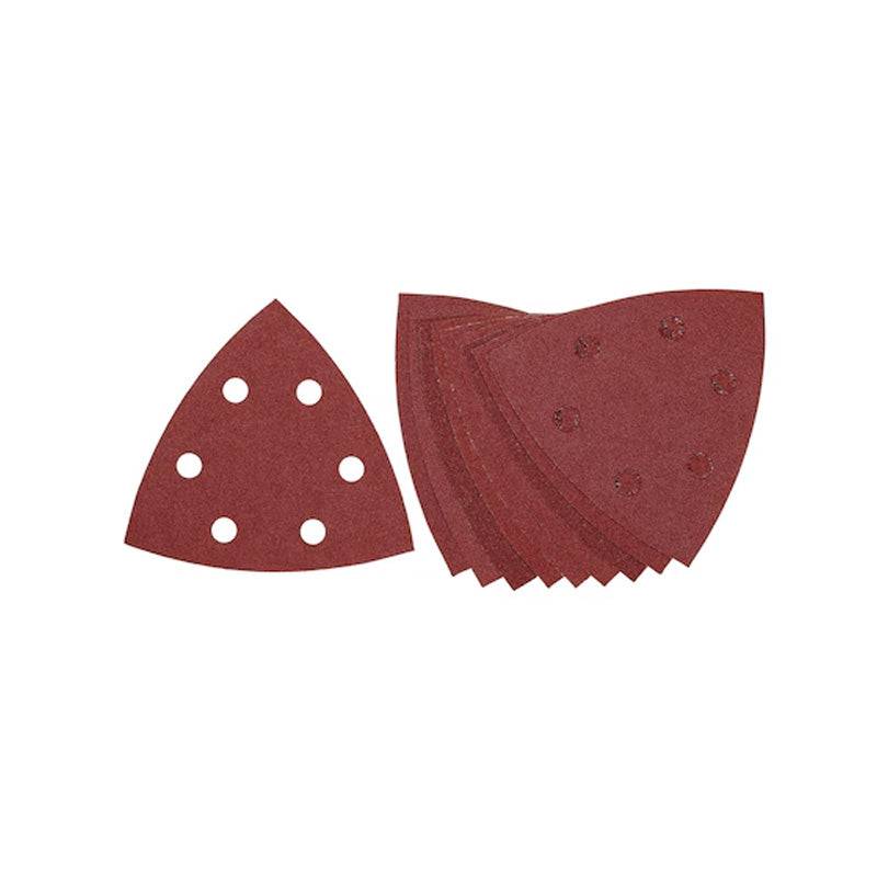Dewalt - 10 Feuilles abrasives velcro pour ponceuses delta velcro DEWALT - 6 perforations - 93x93mm - taille Grain 60 - DEWALT ACCESSOIRES - Image 1