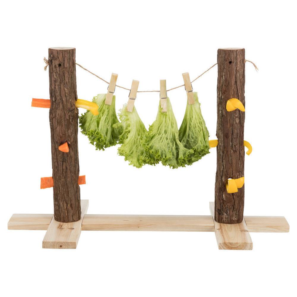 Trixie - Duo tronc d'arbre pour aliments 53 x 34 x 25 cm pour lapins - Image 2