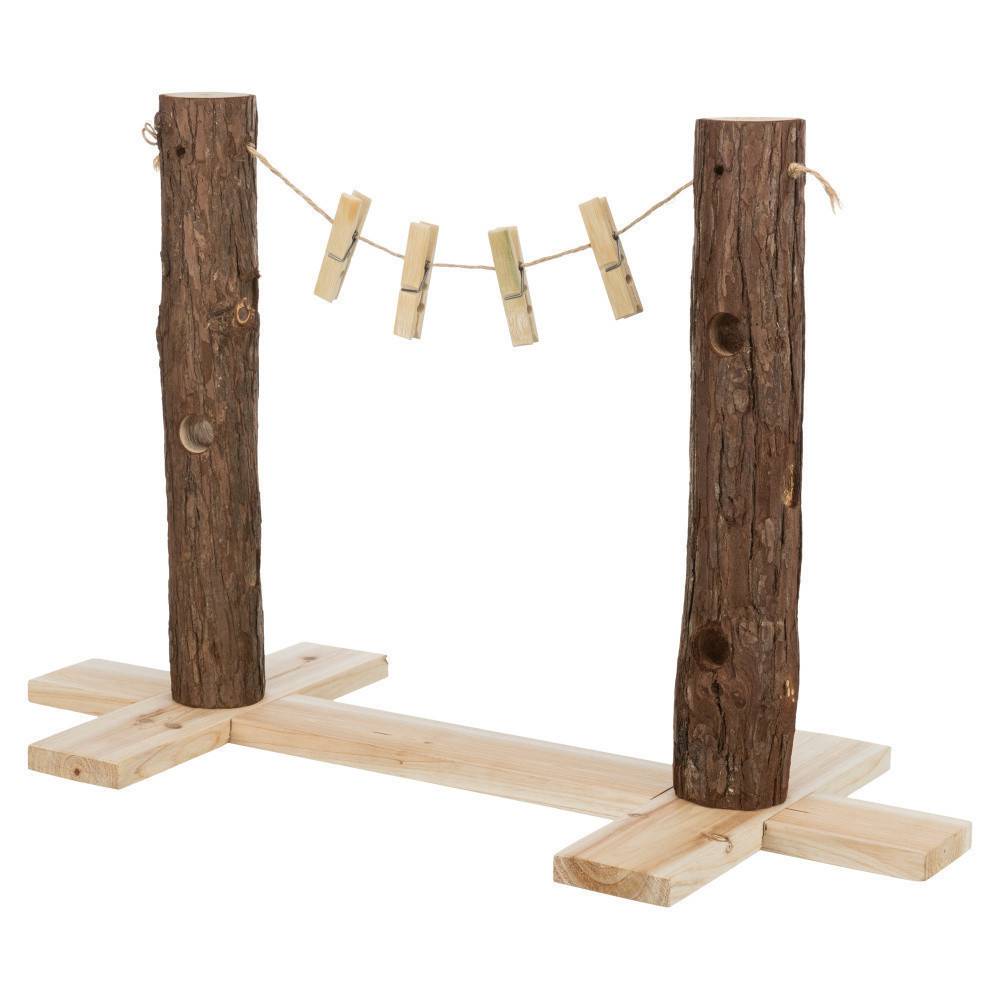 Trixie - Duo tronc d'arbre pour aliments 53 x 34 x 25 cm pour lapins - Image 5