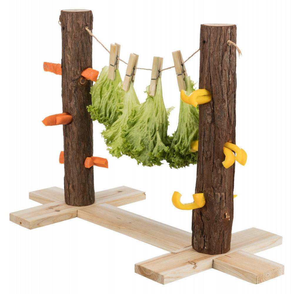 Trixie - Duo tronc d'arbre pour aliments 53 x 34 x 25 cm pour lapins - Image 1
