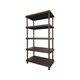 Dmora - Armoire d'extérieur Dastrolog, Etagère d'extérieur, Armoire polyvalente avec 3 étagères, 100% Made in Italy, Anthracite, 92x45h165 cm - Dmora - Image 8