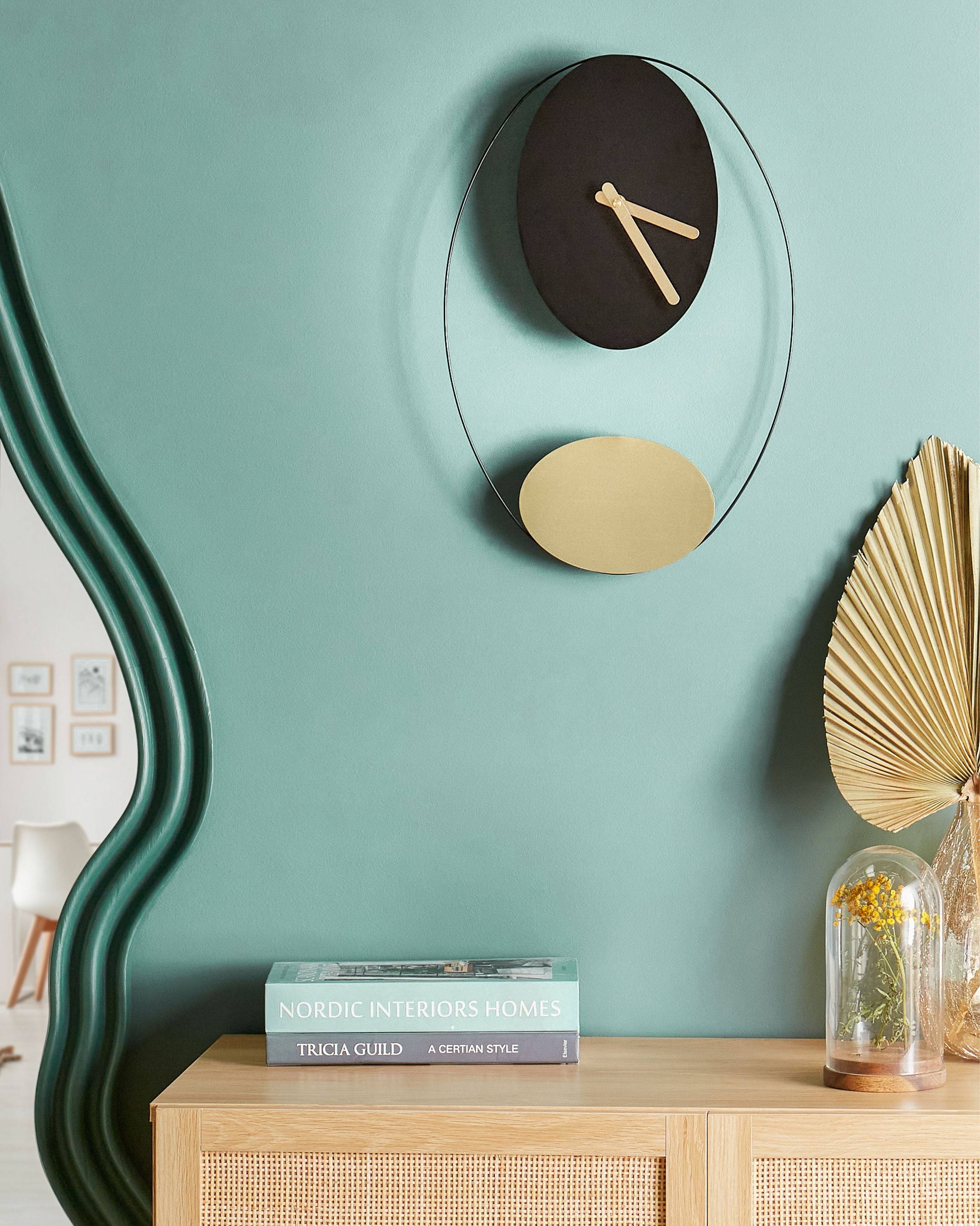 Beliani - Horloge murale Acier Noir MANIGOD - 32x4x45- Beliani - Image 1