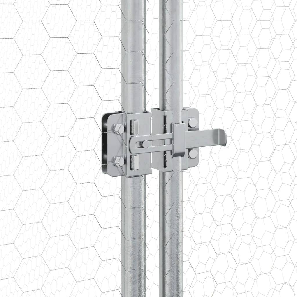 Maison Chic - Cage pour poules - Cage extérieur/intérieur argenté 200x105x182 cm acier galvanisé - Image 9