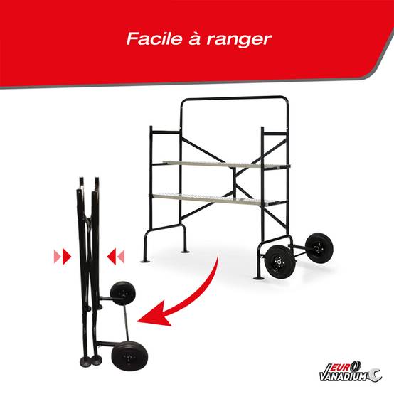 Sans Marque - Echafaudage roulant avec garde-corps pliable et ajustable - DIVERS - Image 3