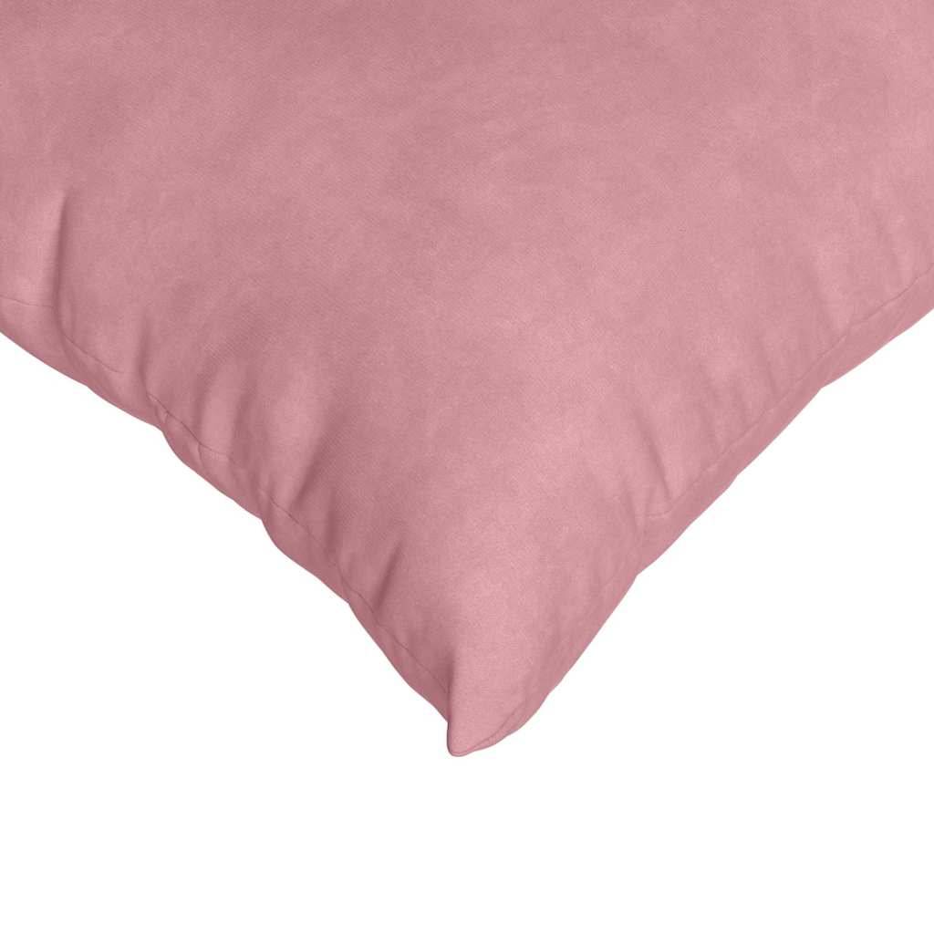 Set de 2 Coussins Rectangulaires Velours Côtelé Housse Amovible pour Décoration Rose 50x30 cm – ComfortXL Outdoor Living - Image 7