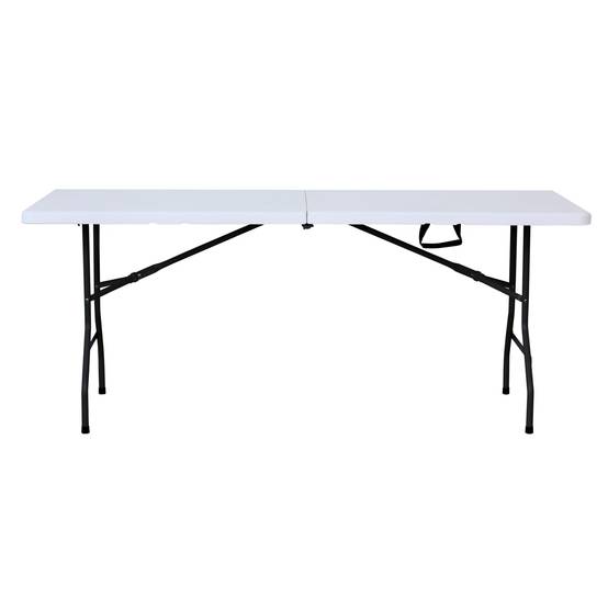 Table pliante rectangulaire intérieur, extérieur 243x76 blanc EASY garbar - Image 1