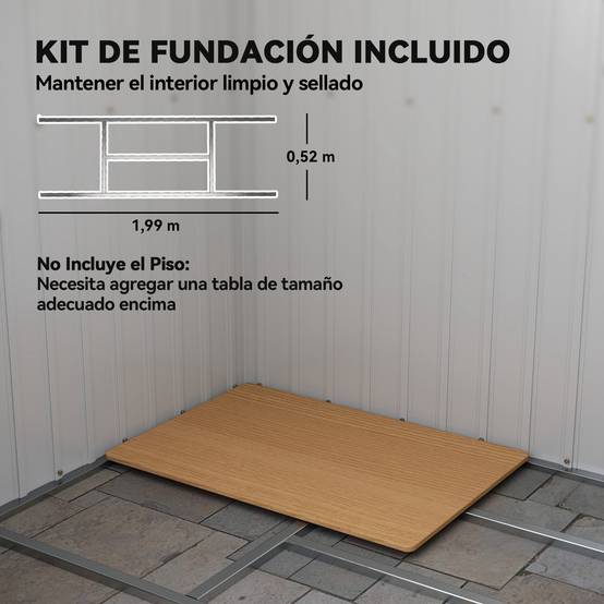 Remise de jardin 213x130x172 cm abri extérieur métallique outils vert olive - Image 8