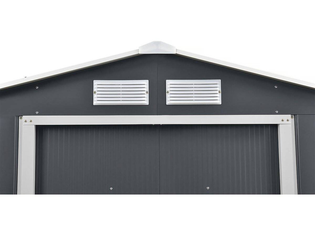 Abri De Jardin Métal - "vegas" - 2,7 M² Avec Gouttière - Gris -habitat Et Jardin - Image 5