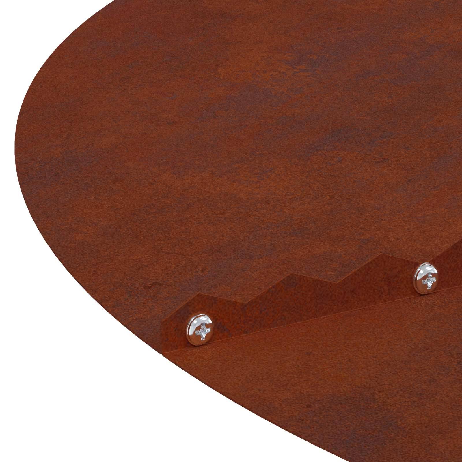 Vidaxl - adapté pour anneau d'arbre plat Marron Ø50 / 80 cm Acier patiné vidaXL 873702 - Image 8