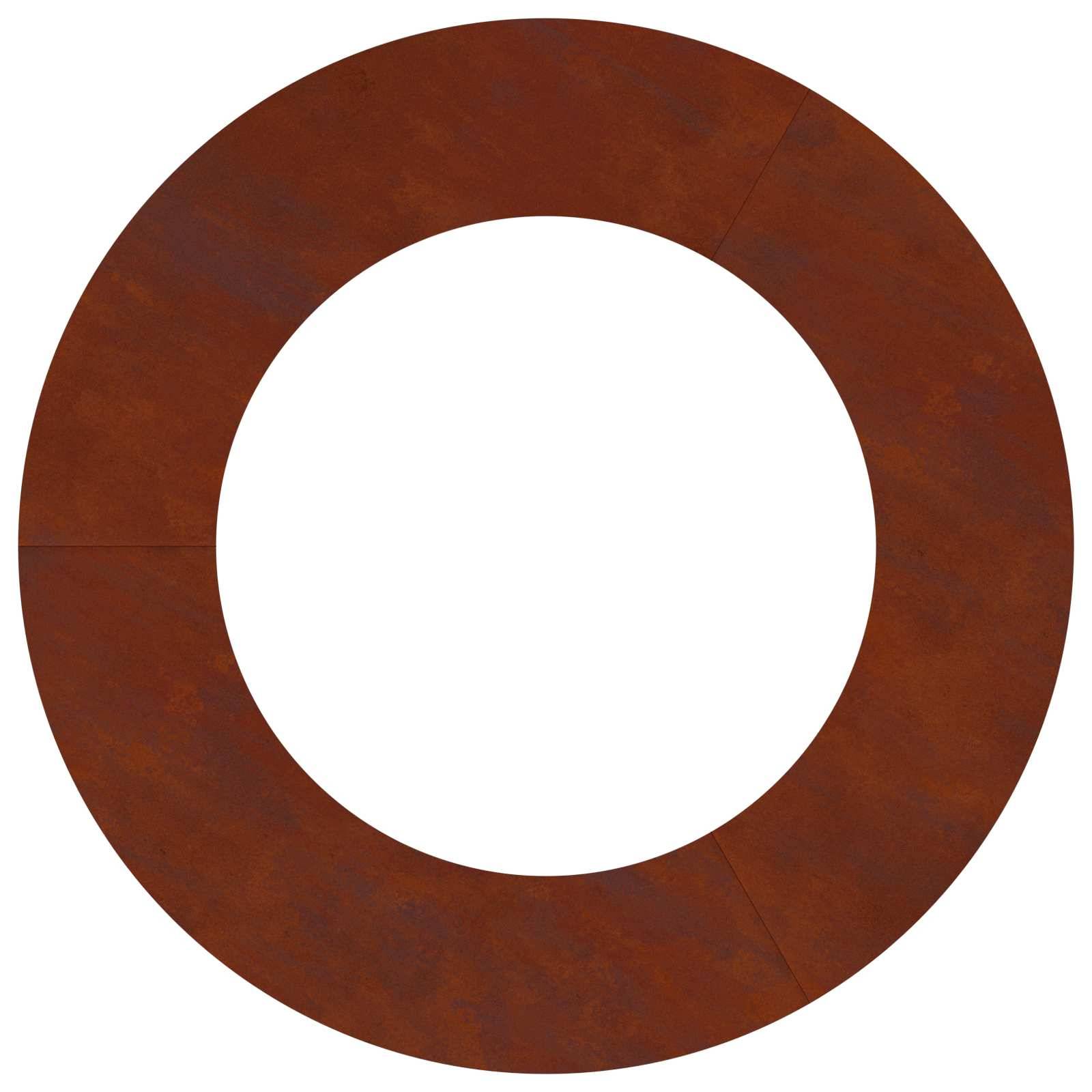 Vidaxl - adapté pour anneau d'arbre plat Marron Ø50 / 80 cm Acier patiné vidaXL 873702 - Image 7
