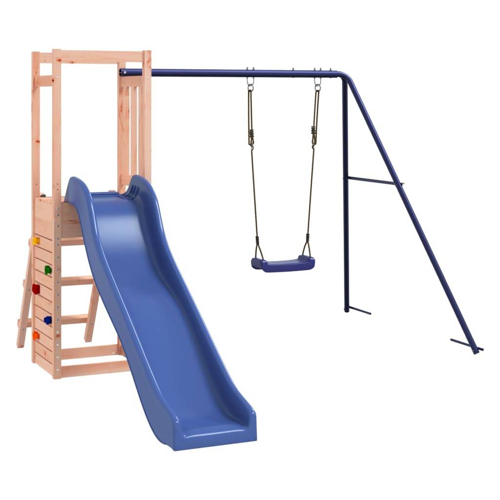 Helloshop26 - Aire de jeux d'extérieur balançoires toboggan portiques robuste jeux jardin 237 x 321 x 169 cm bois massif de douglas - Image 1