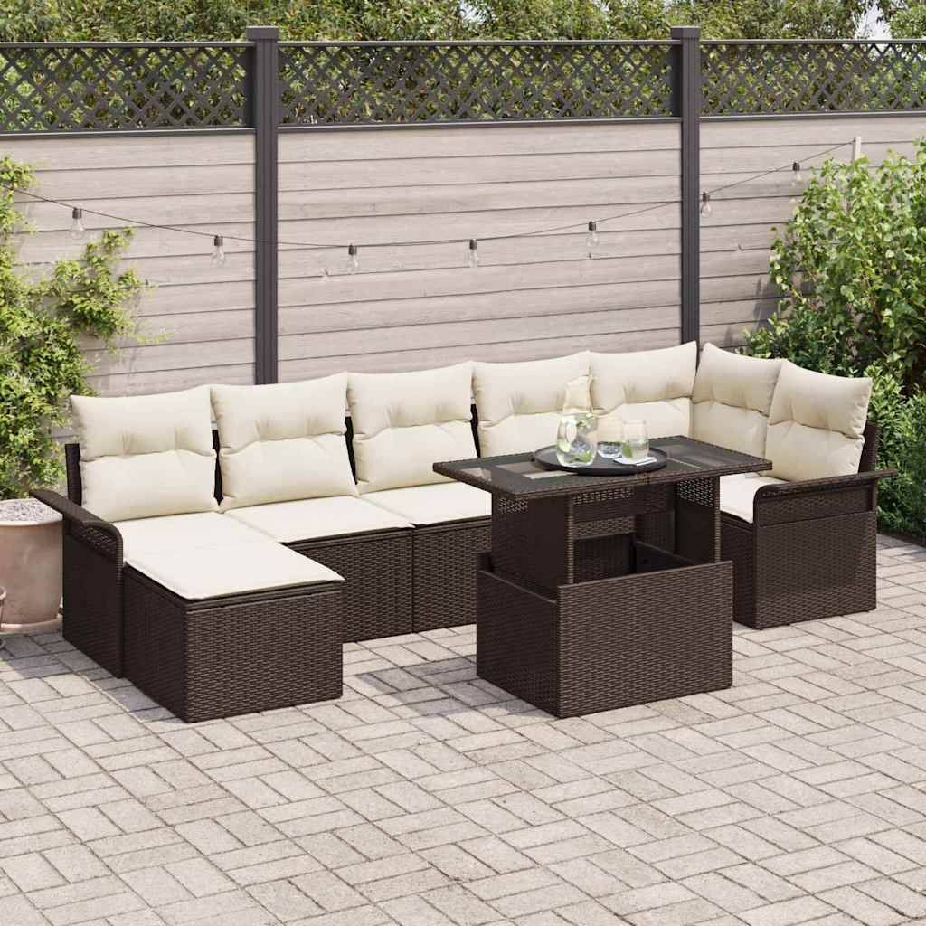Vidaxl - Ensemble de canapé de jardin 8 pcs Marron Poly rotin vidaXL 3348324 - Image 1